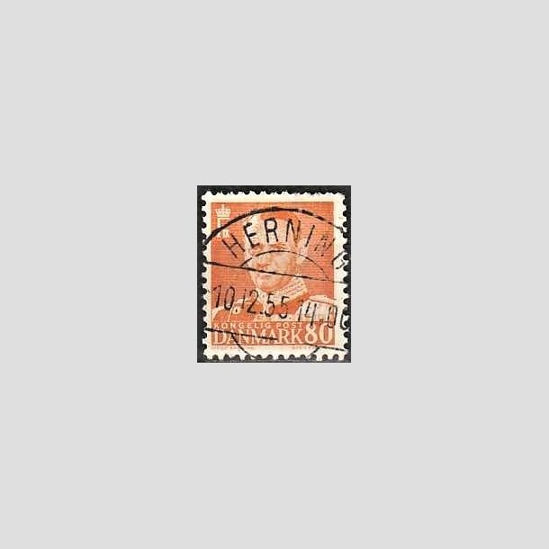 FRIMRKER DANMARK | 1952-53 - AFA 341 - Fr. IX 80 re orange - Lux Stemplet Herning