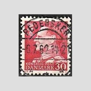 FRIMRKER DANMARK | 1961-62 - AFA 394 - Fr. IX 30 re rd - Lux Stemplet Pedersker