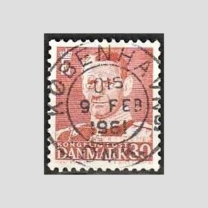 FRIMRKER DANMARK | 1952-53 - AFA 337 - Fr. IX 30 re rd - Lux Stemplet