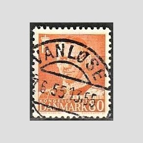 FRIMRKER DANMARK | 1952-53 - AFA 341 - Fr. IX 80 re orange - Lux Stemplet Vanlse