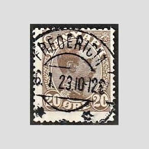 FRIMRKER DANMARK | 1921-22 - AFA 125 - Chr. X 20 re brun - Lux Stemplet Fredericia