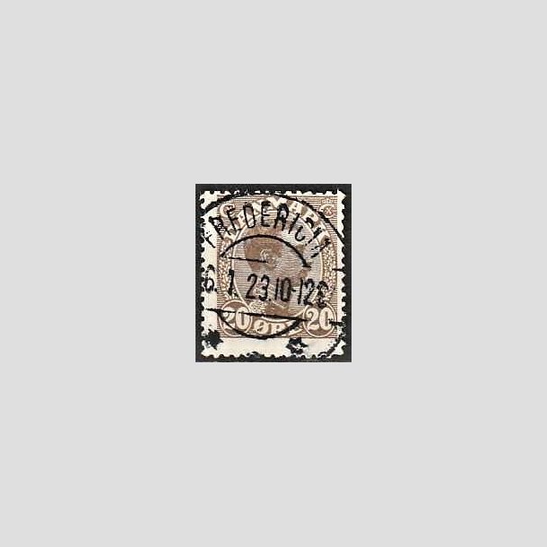 FRIMRKER DANMARK | 1921-22 - AFA 125 - Chr. X 20 re brun - Lux Stemplet Fredericia