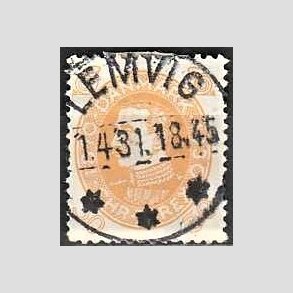 FRIMRKER DANMARK | 1930 - AFA 193 - Chr. X 60 r 30 re gul - Lux Stemplet