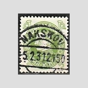 FRIMRKER DANMARK | 1930 - AFA 186 - Chr. X 60 r 5 re lysgrn - Lux Stemplet Nakskov