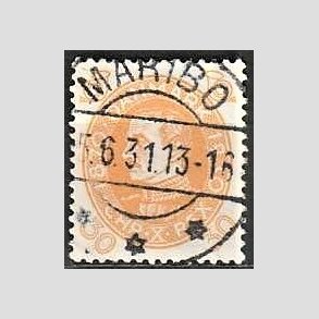 FRIMRKER DANMARK | 1930 - AFA 193 - Chr. X 60 r 30 re gul - Lux Stemplet
