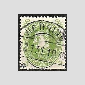 FRIMRKER DANMARK | 1930 - AFA 186 - Chr. X 60 r 5 re lysgrn - Lux Stemplet