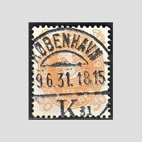 FRIMRKER DANMARK | 1930 - AFA 193 - Chr. X 60 r 30 re gul - Lux Stemplet