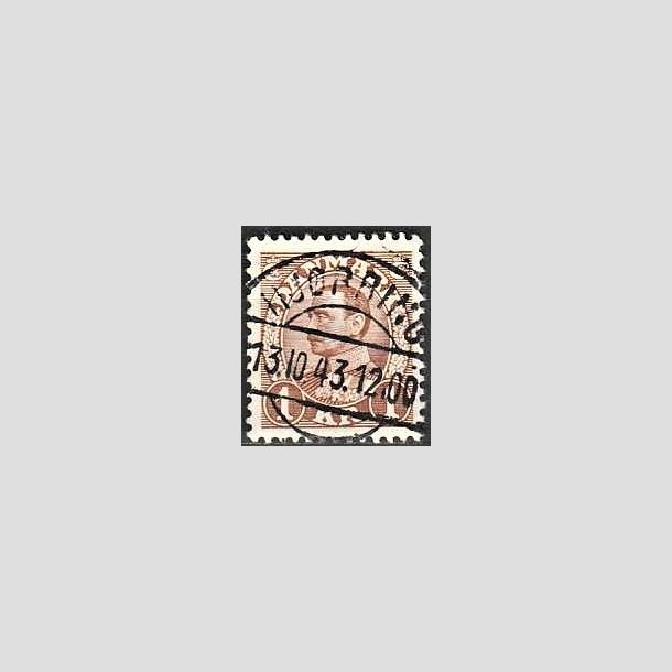 FRIMRKER DANMARK | 1934 - AFA 211 - Chr. X 1 Kr. brun - Pragt Stemplet Hjrring