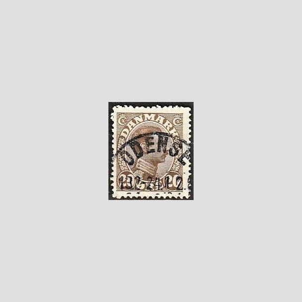 FRIMRKER DANMARK | 1921-22 - AFA 125 - Chr. X 20 re brun - Lux Stemplet Odense