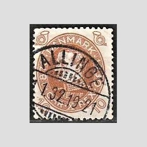 FRIMRKER DANMARK | 1930 - AFA 189 - Chr. X 60 r 10 re brun - Lux Stemplet
