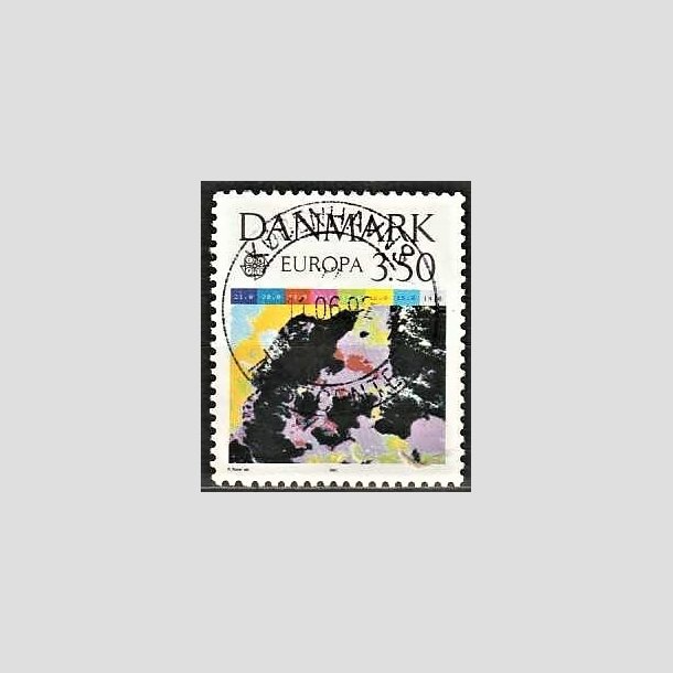 FRIMRKER DANMARK | 1991 - AFA 989 - Europamrker rumflyvning - 3,50 Kr. flerfarvet - Pragt Stemplet