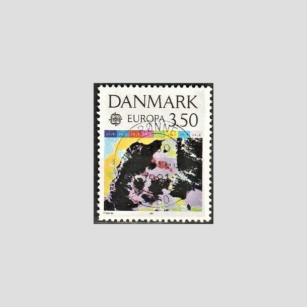 FRIMRKER DANMARK | 1991 - AFA 989 - Europamrker rumflyvning - 3,50 Kr. flerfarvet - Pragt Stemplet