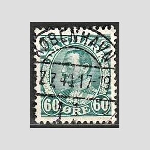 FRIMRKER DANMARK | 1934 - AFA 210 - Chr. X 60 re blgrn - Lux Stemplet