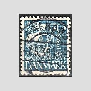 FRIM�RKER DANMARK | 1934 - AFA 215 - Karavel 30 �re bl� Type I - Lux stemplet