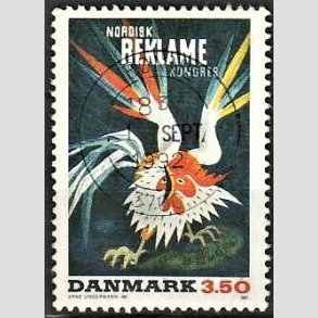 FRIM�RKER DANMARK | 1991 - AFA 999 - Dansk Plakatkunst - 3,50 Kr. flerfarvet - Pragt Stemplet