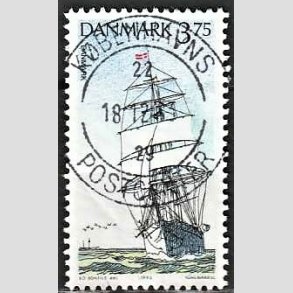 FRIM�RKER DANMARK | 1993 - AFA 1045 - Sejlskibe - 3,75 Kr. flerfarvet - Pragt Stemplet