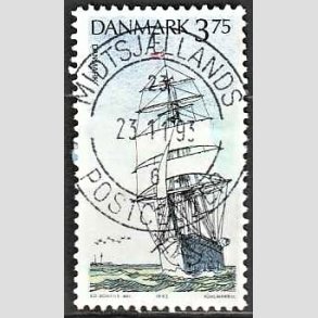FRIM�RKER DANMARK | 1993 - AFA 1045 - Sejlskibe - 3,75 Kr. flerfarvet - Pragt Stemplet