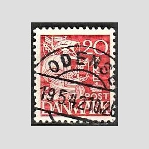 FRIM�RKER DANMARK | 1940 - AFA 258 - Karavel 20 �re r�d Type II - Lux Stemplet 