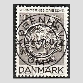 FRIM�RKER DANMARK | 1979 - AFA 684 - Vikingetiden - 1,10 Kr. brun - Pragt Stemplet
