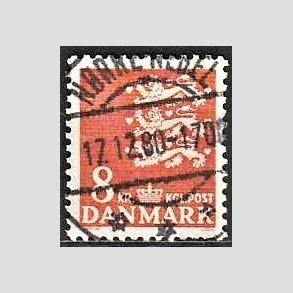 FRIMRKER DANMARK | 1979 - AFA 681 - Rigsvben 8 Kr. orange - Pragt Stemplet Nrrenebel