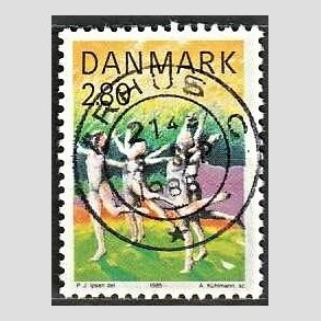 FRIM�RKER DANMARK | 1985 - AFA 836 - Sport - 2,80 Kr. flerfarvet - Pragt Stemplet