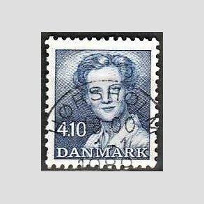 FRIMRKER DANMARK | 1988 - AFA 898 - Dronning Margrethe - 4,10 Kr. bl - Pragt Stemplet