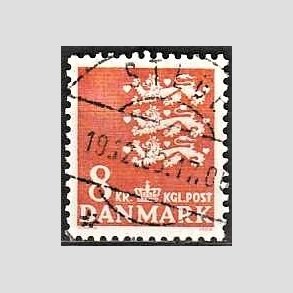 FRIMRKER DANMARK | 1979 - AFA 681 - Rigsvben 8 Kr. orange - Pragt Stemplet