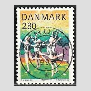 FRIM�RKER DANMARK | 1985 - AFA 836 - Sport - 2,80 Kr. flerfarvet - Pragt Stemplet
