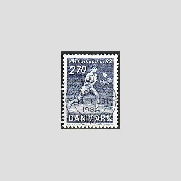 FRIMRKER DANMARK | 1983 - AFA 767 - WM i Badminton - 2,70 Kr. bl - Pragt Stemplet