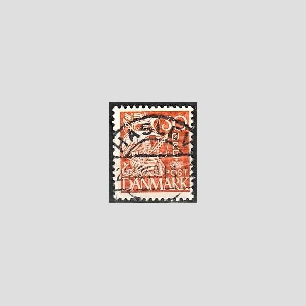 FRIMRKER DANMARK | 1940 - AFA 259 - Karavel 30 re orange Type II - Pragt Stemplet Haslev