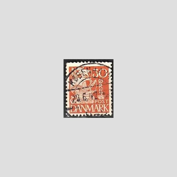 FRIMRKER DANMARK | 1940 - AFA 259 - Karavel 30 re orange Type II - Pragt Stemplet