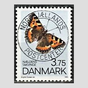FRIM�RKER DANMARK | 1993 - AFA 1037 - Sommerfugle - 3,75 Kr. flerfarvet - Pragt Stemplet