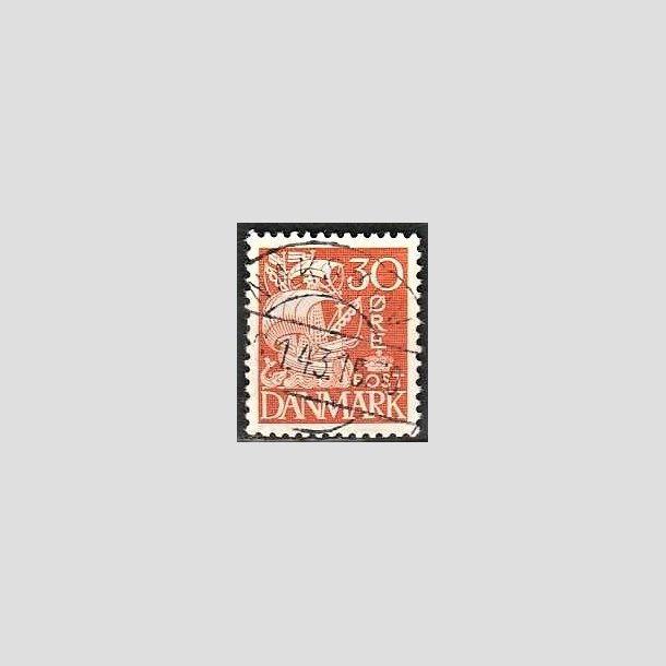 FRIMRKER DANMARK | 1940 - AFA 259 - Karavel 30 re orange Type II - Pragt Stemplet