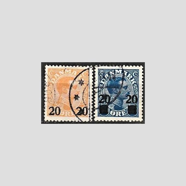 FRIMRKER DANMARK | 1926 -  AFA 152,153 - Chr. X provisorier i st - Stemplet