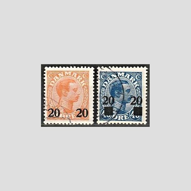 FRIMRKER DANMARK | 1926 -  AFA 152,153 - Chr. X provisorier i st - Stemplet