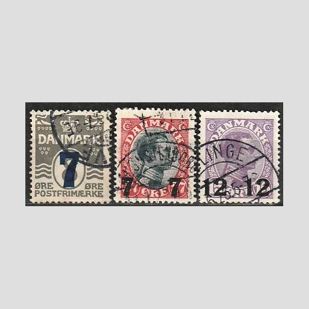 FRIMRKER DANMARK | 1926 -  AFA 157,158,159 - Provisorier i st - Stemplet