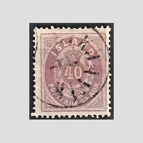 FRIMRKER ISLAND | 1882 - AFA 15 - 40 aur lilla tk. 14 - Stemplet