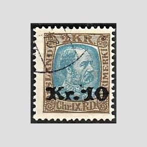 FRIMRKER ISLAND | 1926 - AFA 122 - Provisorier - 10 kr./2 kr. brun/blgrn - Stemplet