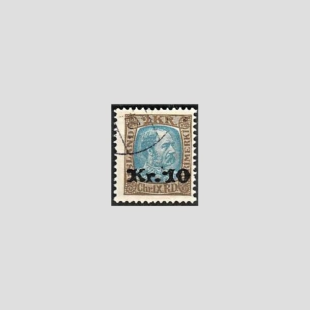 FRIMRKER ISLAND | 1926 - AFA 122 - Provisorier - 10 kr./2 kr. brun/blgrn - Stemplet