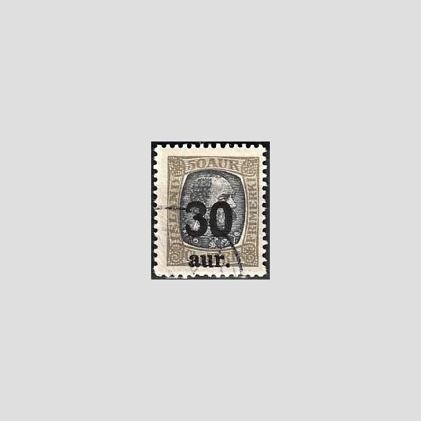 FRIMRKER ISLAND | 1925 - AFA 112 - Provisorier - 30/50 aur gr/bl - Stemplet