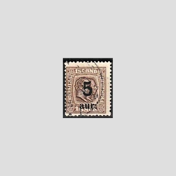 FRIMRKER ISLAND | 1921-22 - AFA 105 - Provisorier - 5/16 aur brun - Stemplet