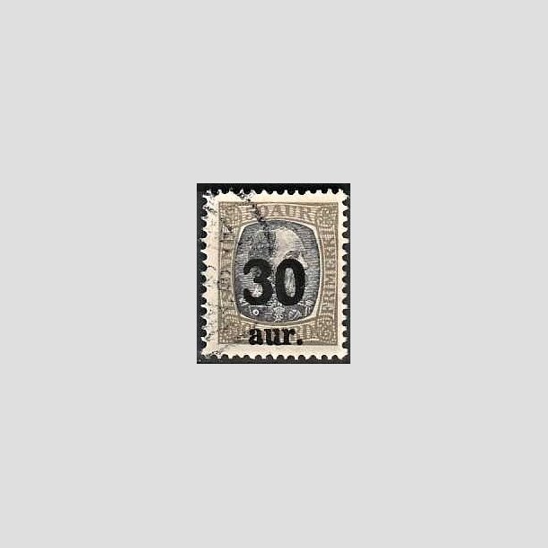 FRIMRKER ISLAND | 1925 - AFA 112 - Provisorier - 30/50 aur gr/bl - Stemplet