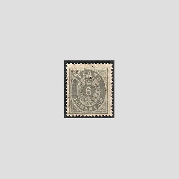 FRIMRKER ISLAND | 1875-76 - AFA 7 - 6 aur gr tk. 14 - Stemplet