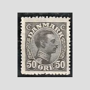 FRIMRKER DANMARK | 1921-22 - AFA 129 - Chr. X 50 re olivengr - Ubrugt