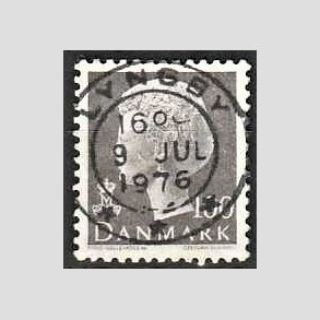 FRIMRKER DANMARK | 1975 - AFA 585 - Dronning Margrethe - 100 re gr - Pragt Stemplet Lyngby