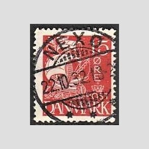 FRIM�RKER DANMARK | 1927 - AFA 169 - Karavel 15 �re r�d - Lux Stemplet Nex�