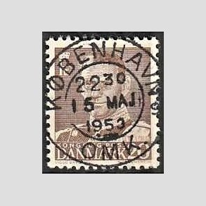 FRIMRKER DANMARK | 1950 - AFA 320 - Fr. IX 20 re brun - Lux Stemplet