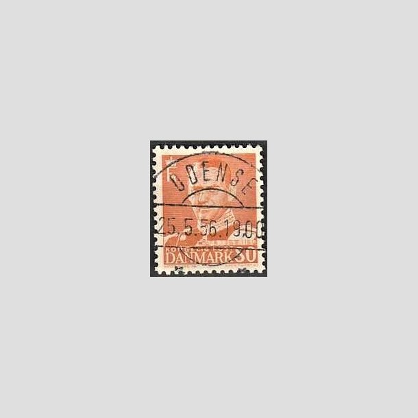 FRIMRKER DANMARK | 1952-53 - AFA 341 - Fr. IX 80 re orange - Lux Stemplet Odense