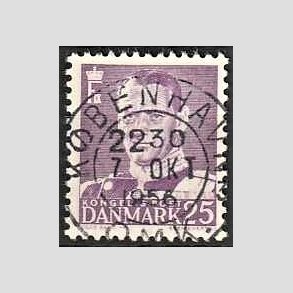 FRIMRKER DANMARK | 1955 - AFA 360 - Fr. IX 25 re violet - Lux Stemplet