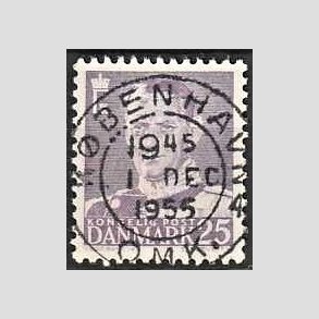 FRIMRKER DANMARK | 1955 - AFA 360 - Fr. IX 25 re violet - Lux Stemplet